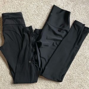 Lululemon Leggings. Black. 2 pairs. Size 4.
